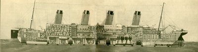 Die Olympic 46.439 Tonnen im Querschnitt, um 1930 von Unbekannt