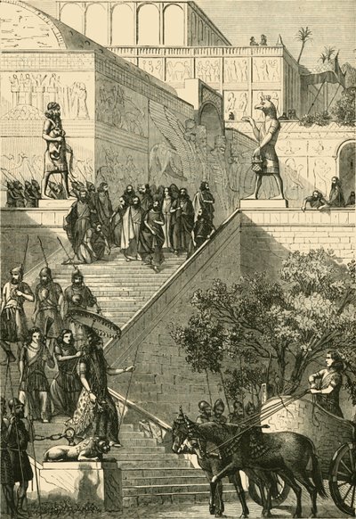 Der Palast von Kouyunjik, restauriert. Nach Layard, 1890 von Unbekannt