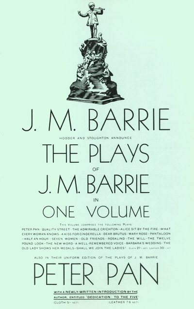 Die Stücke von J.M. Barrie in einem Band, 1928 von Unbekannt