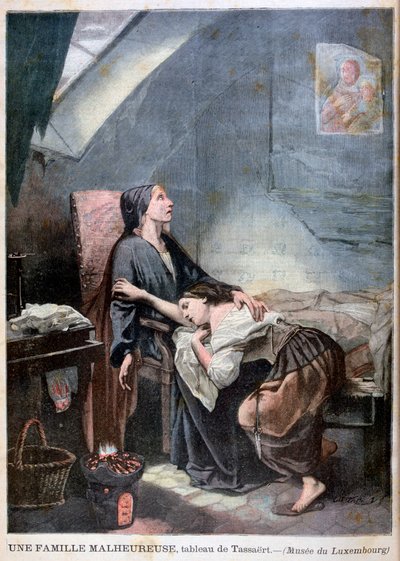 Die verarmte Familie oder Der Selbstmord, 1849, 1897 von Unbekannt