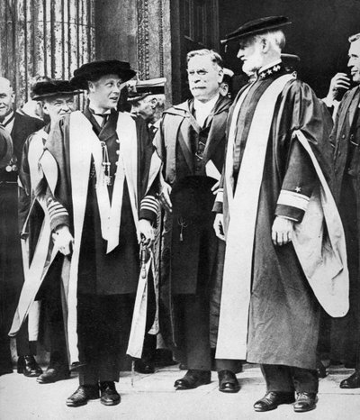 Der Prinz von Wales und Admiral William Sims, Cambridge, 1921 von Unbekannt