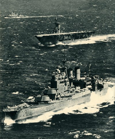 Die Renown, die Ark Royal und die Sheffield, ca. 1939-1941, 1942 von Unbekannt