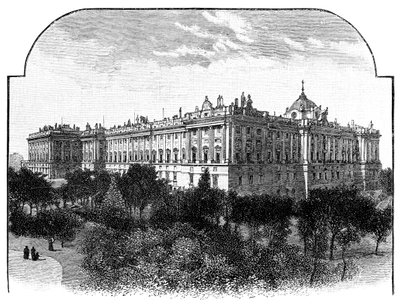 Der Königspalast, Madrid, Spanien, 1900 von Unbekannt