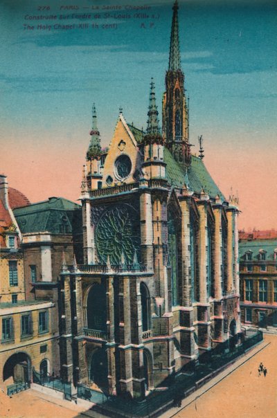Die Sainte-Chapelle, Paris, um 1920 von Unbekannt