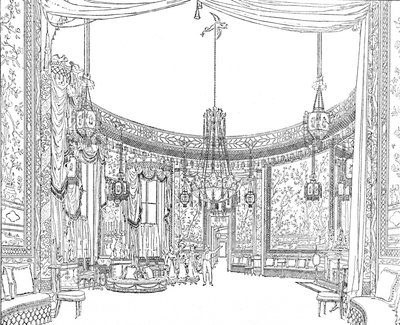 Der Salon, um 1820. Aus Nashs Illustrationen von Unbekannt
