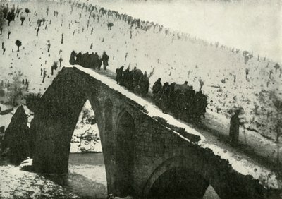 Der serbische Generalstab auf dem Rückzug durch Albanien, 1919 von Unbekannt