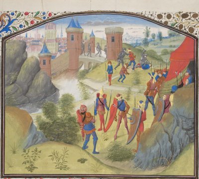 Die Belagerung von Antiochia. Miniatur aus der Historia von Wilhelm von Tyrus, 1460er von Unbekannt