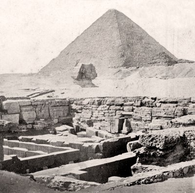 Die Sphinx und die Große Pyramide, Ägypten, frühes 20. Jahrhundert von Unbekannt