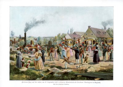 Die Stockton & Darlington Railway von Unbekannt