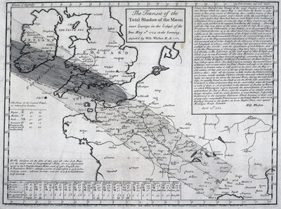 Der Transit des totalen Schattens des Mondes von Unbekannt