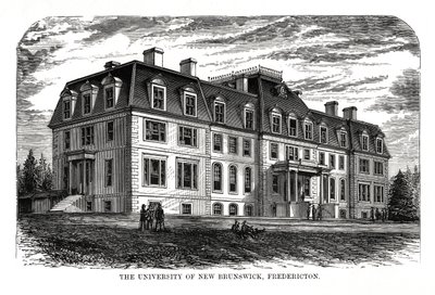 Die Universität von New Brunswick, Fredericton, Kanada, 19. Jahrhundert von Unbekannt