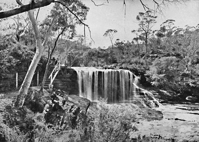 Der Weeping Rock bei Wentworth Falls, Blue Mountains, ca. 1900 von Unbekannt