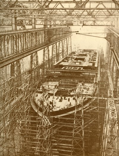 Der White Star Liner Doric im Bau von Unbekannt