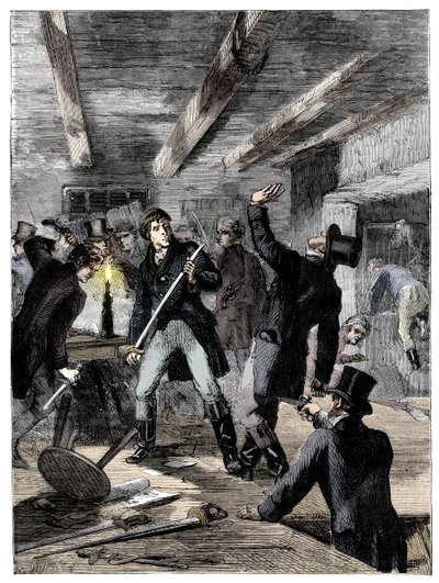 Die Verhaftung der Cato Street Verschwörer, 1820 um 1895 von Unbekannt