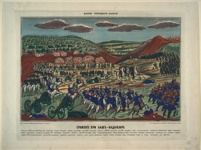 Die Schlacht bei Bash-Kadiklar, 1854 von Unbekannt