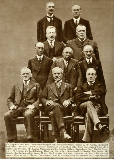 Das Kabinett von Ramsay MacDonald, 1931, 1935 von Unbekannt