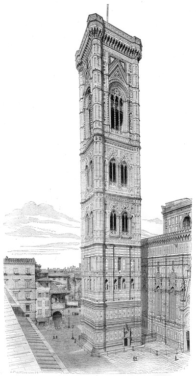 Der Glockenturm der Basilika Santa Maria del Fiore, Florenz, Italien, 1882 von Unbekannt
