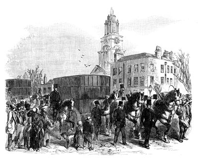 Der Transport von australischem Gold von den East India Docks zur Bank of England, London, um 1888 von Unbekannt