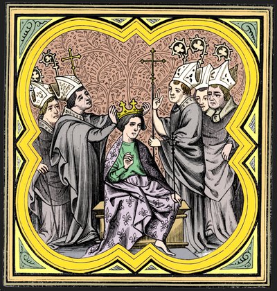 Die Krönung Karls des Großen 712-814, 14. Jahrhundert, 1849 von Unbekannt