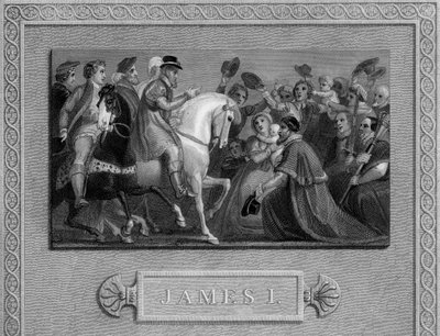 Der Einzug von James I in London, ca. 1603, 19. Jahrhundert von Unbekannt