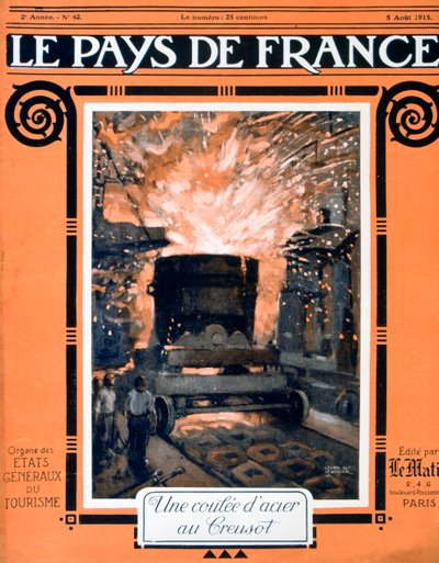Das Titelblatt von Le Pays de France, 5. August 1915 von Unbekannt