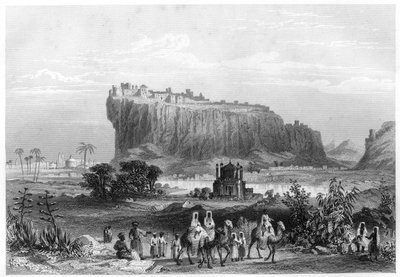 Die Hügelburg von Gwalior, Indien, ca. 1860 von Unbekannt