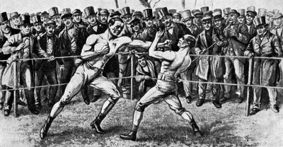 Der letzte Faustkampf, Farnborough, Hampshire, 17. April 1860 von Unbekannt