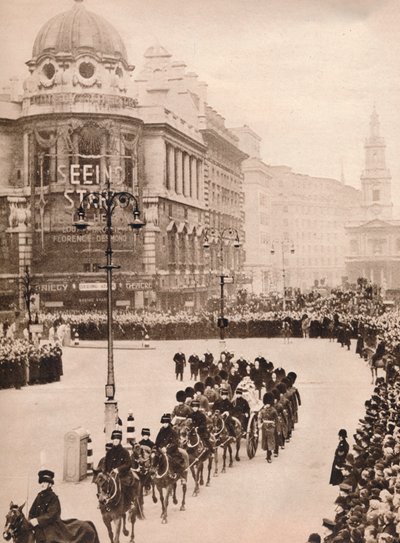 Die bewegende Einfachheit der letzten Reise von König Georg durch London, 1936 von Unbekannt