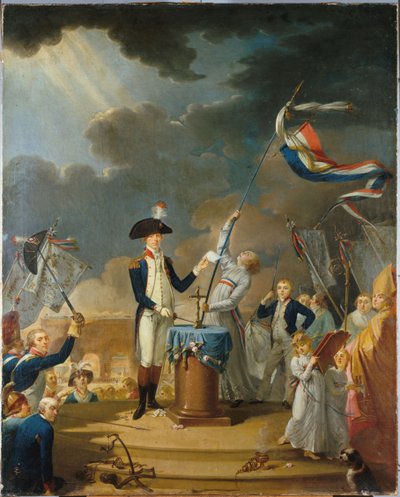 Der Eid von La Fayette beim Fest der Föderation, 14. Juli 1790 von Unbekannt