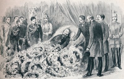 Der Tod des ersten deutschen Kaisers: das Sterbebett von Wilhelm I., 1888, 1911 von Unbekannt