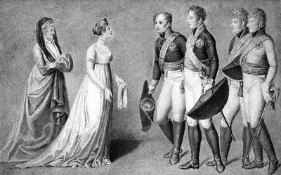 Der Empfang von Alexander I., dem Kaiser von Russland, in Memel, 1802 von Unbekannt