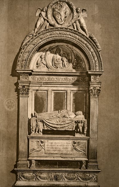 Das Grab von Leonardo Bruni ca. 1369-1444, Basilika Santa Croce, Florenz von Unbekannt