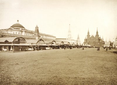 Die Handelsreihen auf dem Roten Platz, Moskau, Russland, 1888 von Unbekannt
