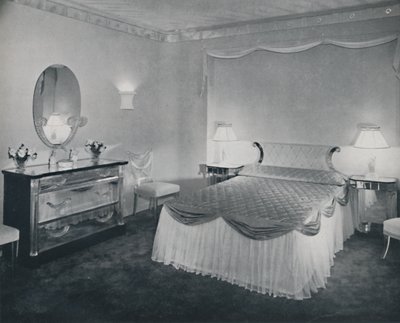Die lebendigen Eigenschaften von Plexiglas werden in diesem Schlafzimmer genutzt, 1942 von Unbekannt