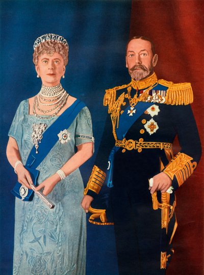 Ihre Majestäten König George V. und Königin Mary zur Zeit ihres Silberjubiläums 1935, 1951 von Unbekannt