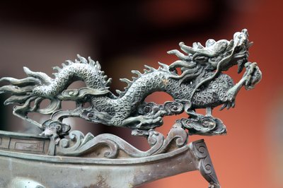 Thian Hock Keng Tempel. Drache. Singapur von Unbekannt