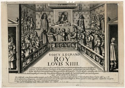 Dies ist der gute König Ludwig XIV. König gibt eine öffentliche Audienz, 1668 von Unbekannt