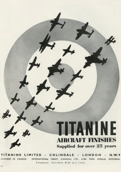 Titanine Flugzeuglackierungen, 1941 von Unbekannt