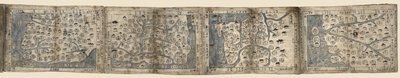 Titel vom Umschlag. Blätter sind an den Enden verbunden und im Akkordeonstil gefaltet. Auf kleines Etikett auf der Rückseite der Hamgyŏng-do-Karte geklebt: Bunkŏdŏ Shoten. Auch über die Website der Library of Congress als Rasterbild verfügbar. Erwerbungsko von Unbekannt