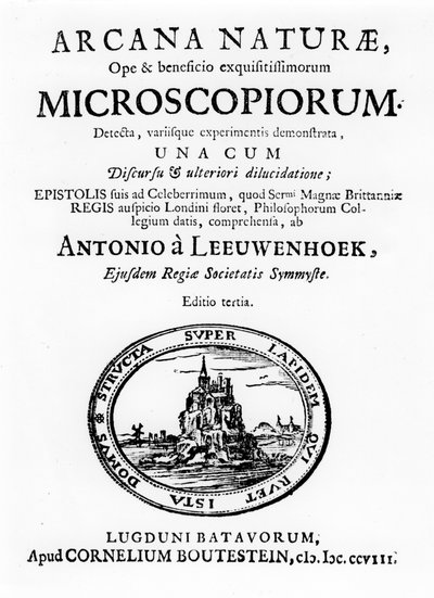 Titelseite von Microscopium von Anton van Leeuwenhoek von Unbekannt