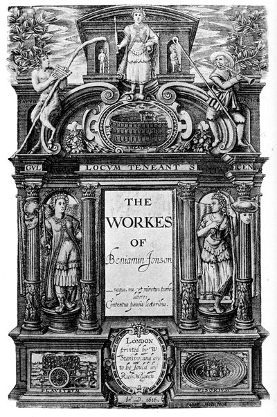 Titelseite der Werke von Ben Jonson, 1616, 1893 von Unbekannt
