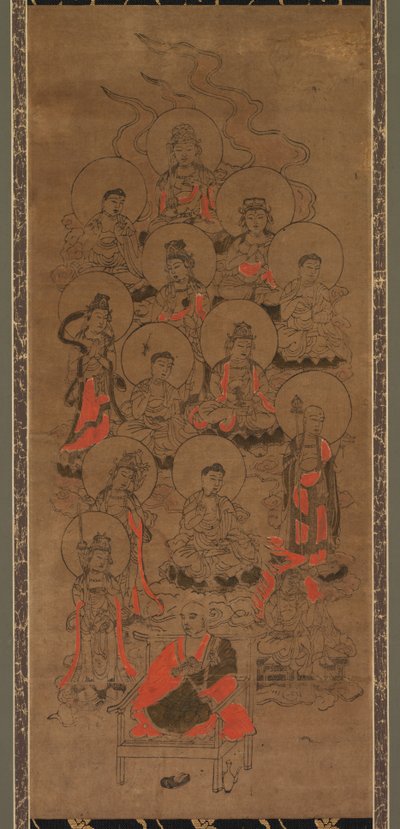 Zwölf Buddhas und Kobo Daishi Jusanbutsu, spätes 17. Jahrhundert von Unbekannt