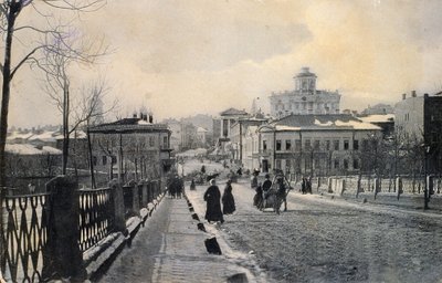 Ansicht der Znamenka-Straße im Winter, Moskau, Russland, frühes 20. Jahrhundert von Unbekannt