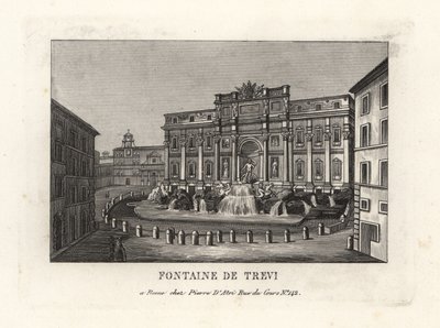 Blick auf den Trevi-Brunnen, Rom von Unbekannt