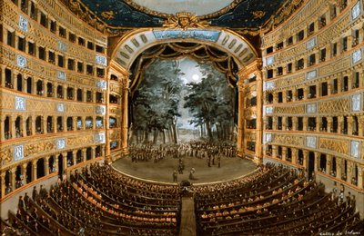 Ansicht des Inneren des Teatro San Carlo, Neapel, 19. Jahrhundert von Unbekannt