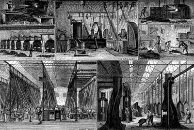 Ansichten in der Royal Small Arms Factory, Enfield, um 1880 von Unbekannt