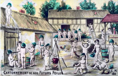 Vintage französische Postkarte, ca. 1900 von Unbekannt