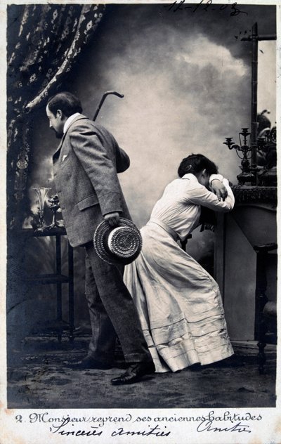 Vintage französische Postkarte, ca. 1900 von Unbekannt