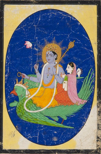 Vishnu und Gemahlin auf Garuda, 19. Jahrhundert von Unbekannt