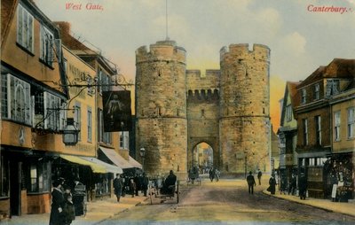 Westtor, Canterbury, spätes 19. - frühes 20. Jahrhundert von Unbekannt